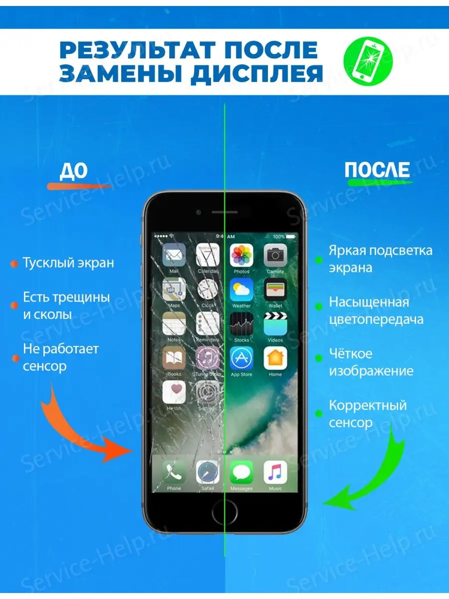 Дисплей на iPhone 6 Plus Экран для Айфон 6 Плюс 6+ Service-Help.ru 44801608  купить за 1 638 ₽ в интернет-магазине Wildberries