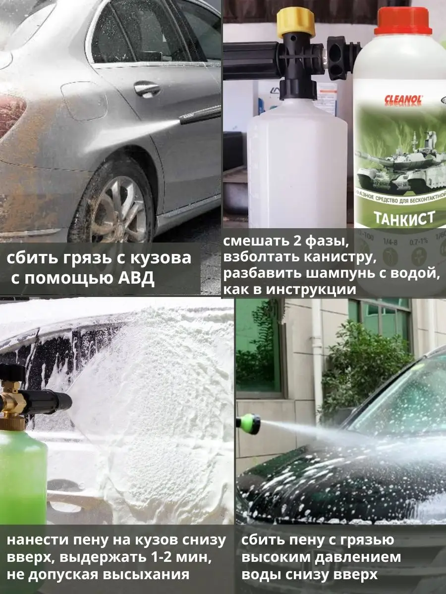 Автошампунь для бесконтактный мойки Танкист Cleanol 44938395 купить за 2  171 ₽ в интернет-магазине Wildberries