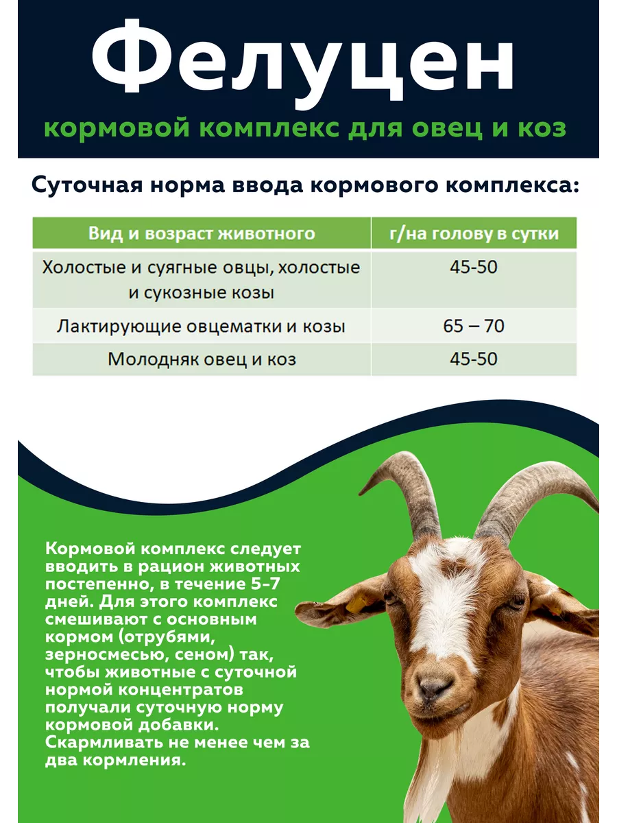 Витамины для овец и коз гранулы Фелуцен 44969896 купить за 260 ₽ в  интернет-магазине Wildberries