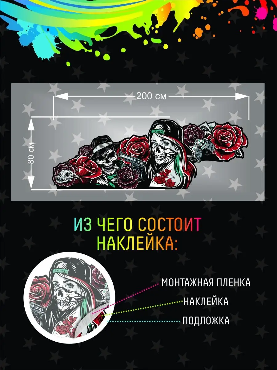 Наклейки на автомобиль / Наклейка большая на борт / Myertos Panda Stickers  45053643 купить за 4 272 ₽ в интернет-магазине Wildberries