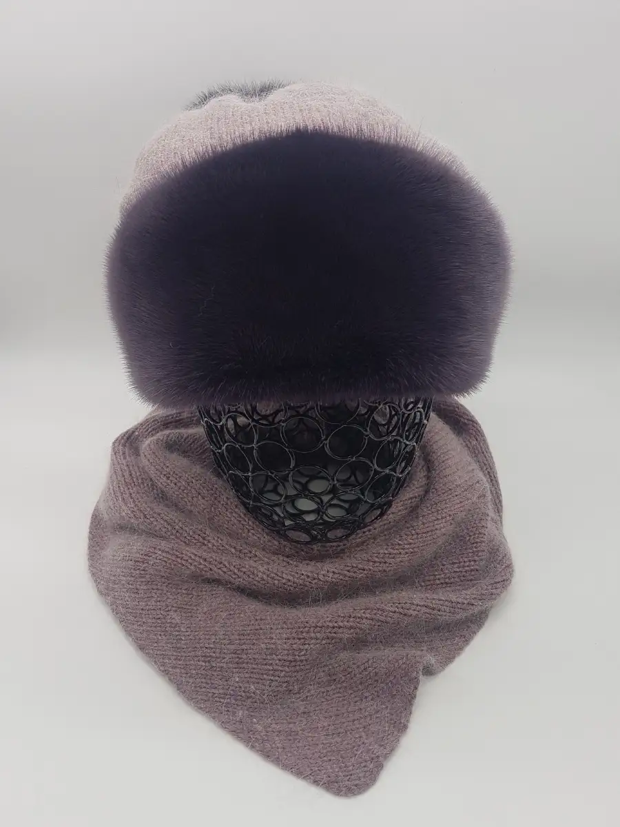 Комплект шапка меховая с косынкой LUXURY FUR HATS 45111536 купить