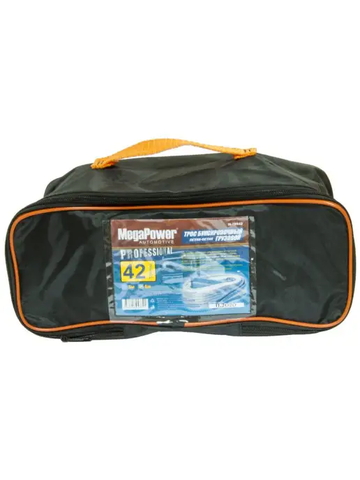 MEGAPOWER-AUTOMOTIVE Трос буксировочный грузовой 42000кг длина 6м ширина 120мм, 42000 кг, фото 3