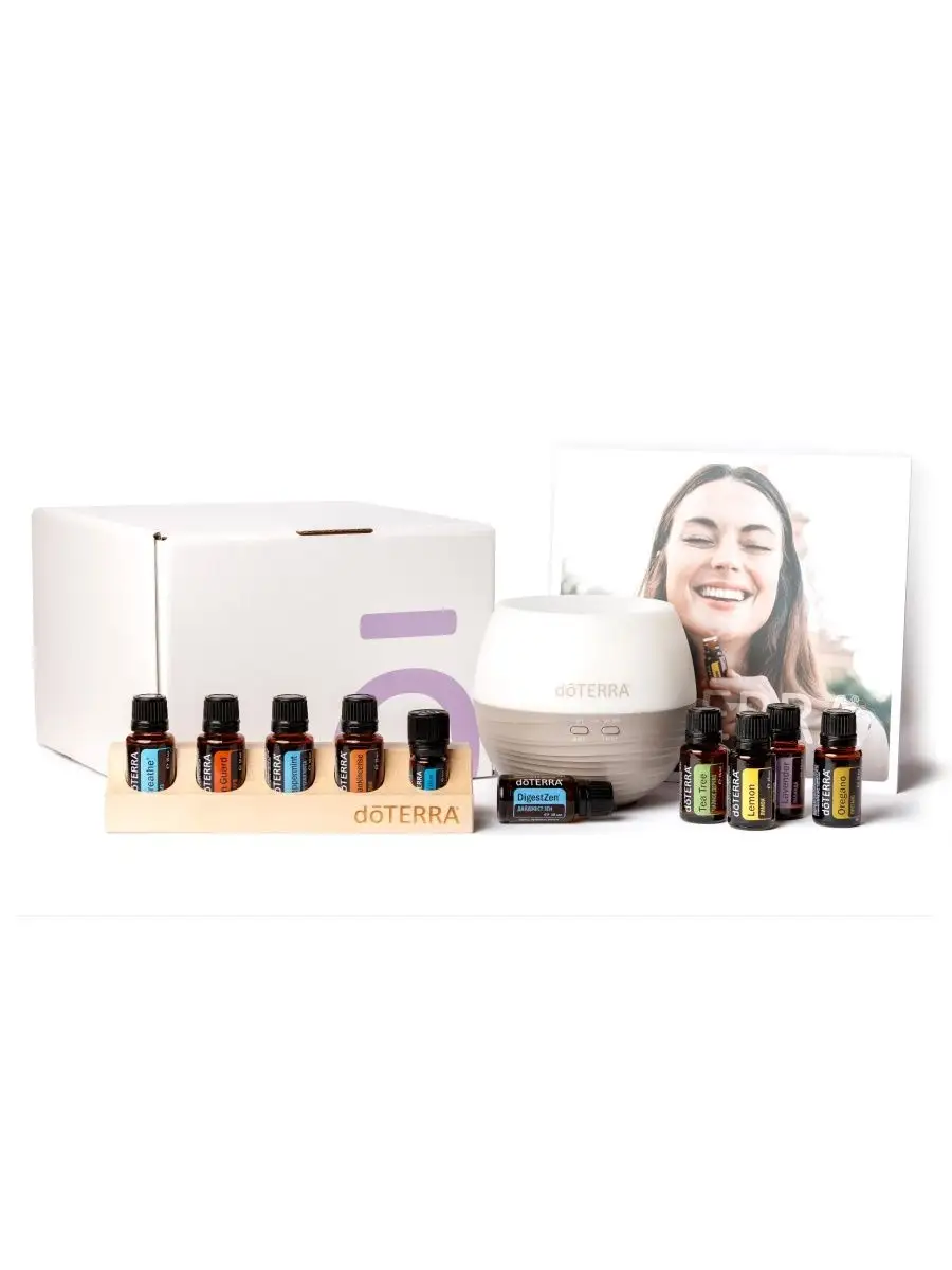 Подарочный набор натуральных эфирных масел + диффузор doTERRA 45126602  купить в интернет-магазине Wildberries