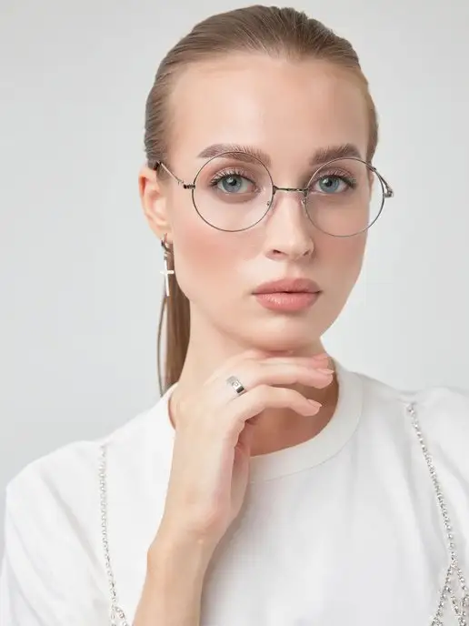 SUNKILINA Очки для компьютера имиджевые защитные круглые, серый, фото 8