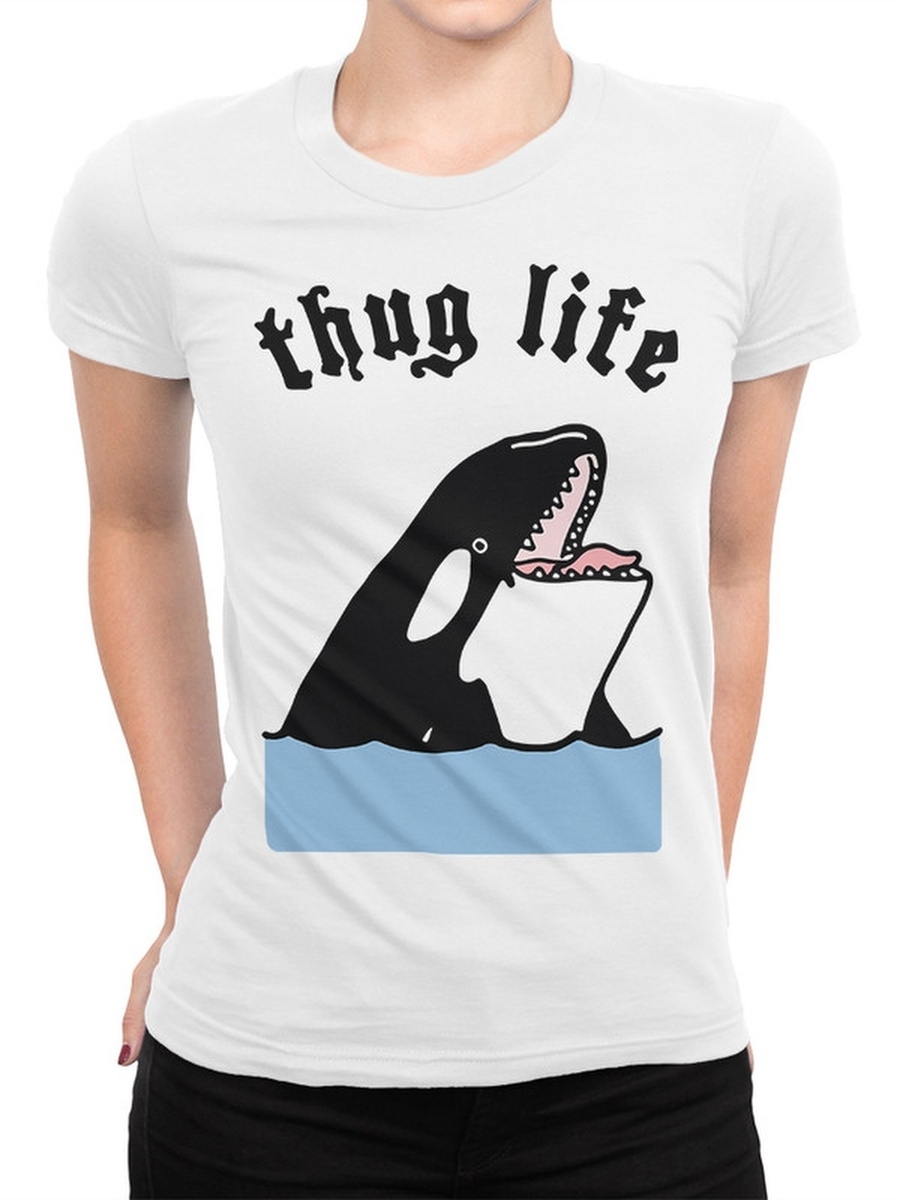 Футболка Thug Life - Косатка / Тупак Шакур / 2Pac / Рэп Design Heroes  45253897 купить за 1 495 ₽ в интернет-магазине Wildberries