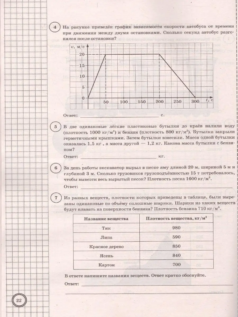 ВПР. ЦПМ. СТАТГРАД. ФИЗИКА. 7 КЛАСС. 25 Экзамен 45282405 купить в  интернет-магазине Wildberries