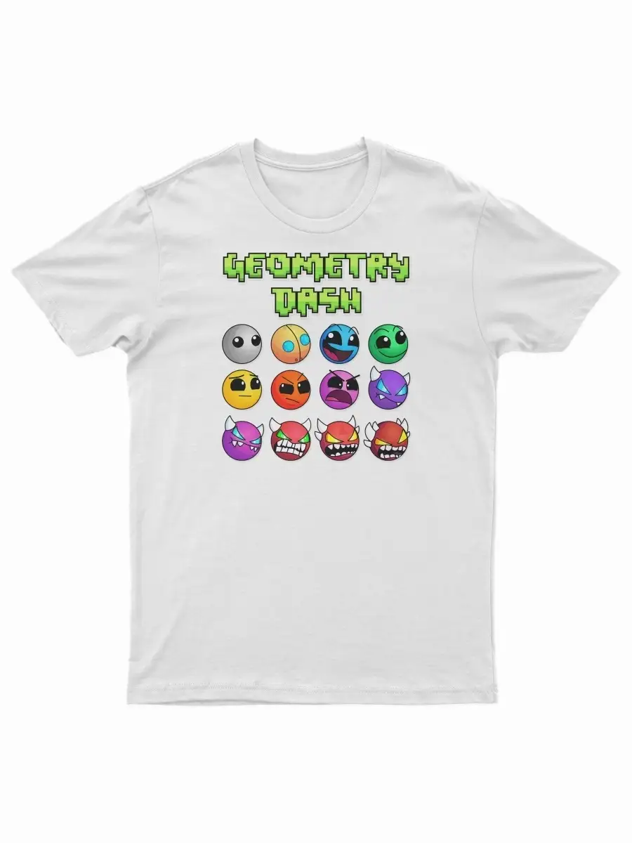 Футболка Geometry Dash. Геометрии Даш. Merch 2 Kings 45306380 купить за 554  ₽ в интернет-магазине Wildberries