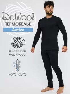 Термобелье зимнее спортивное комплект с шерстью Active Dr.Wool 45328263 купить за 3 396 ₽ в интернет-магазине Wildberries