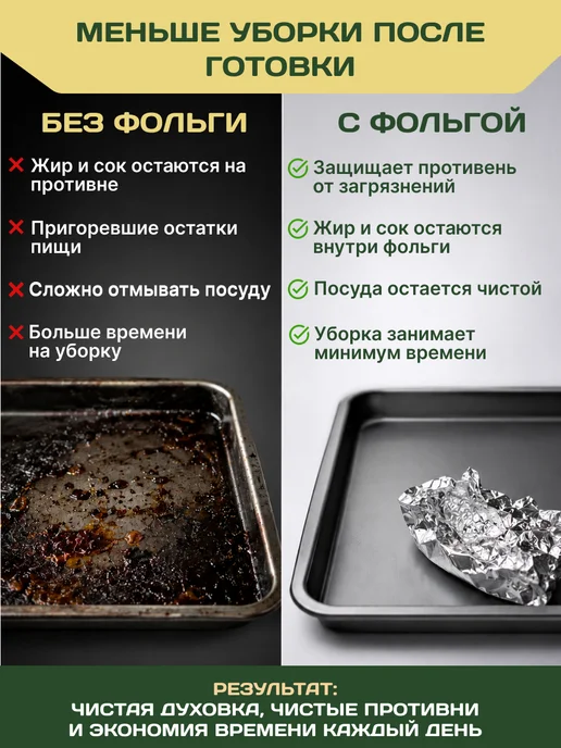 Pekarrini Фольга пищевая прочная в рулоне 50 м 14 мкм, 25 м, фото 8