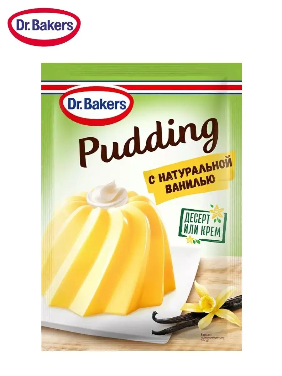 Ванильный пудинг десерт с натуральной ванилью 35 г. Dr. Oetker 45379161  купить в интернет-магазине Wildberries