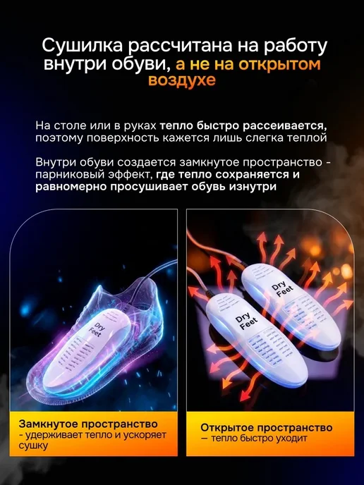 Dryfeet Сушилка для обуви электрическая с таймером, вариант, фото 5