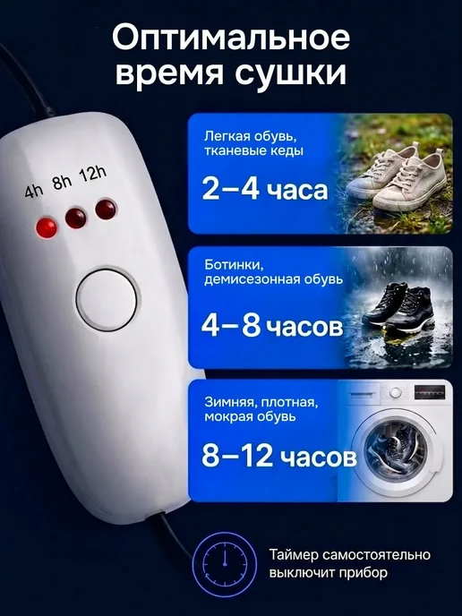 Dryfeet Сушилка для обуви электрическая с таймером, вариант, фото 8
