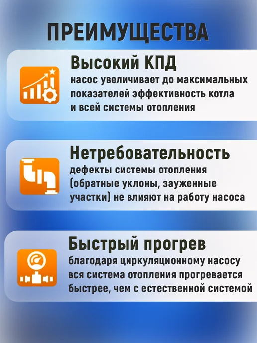 Циркуляционный насос HUTER СP 180-25-4L, 36 53 72Вт, 180254 л, 72 Вт, фото 7
