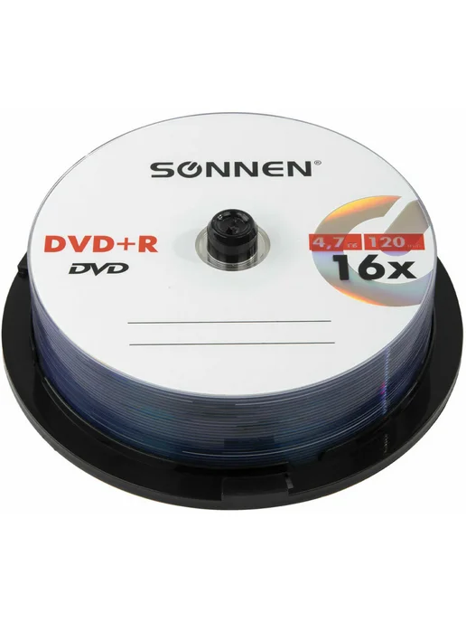 SONNEN Компакт диски DVD-R объемом 4,7Gb, комплект набор из 50 шт, 4,7 ГБ, 25 шт, фото 5