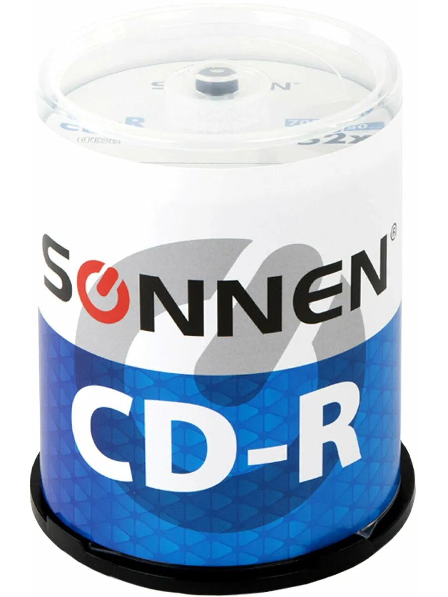 Диски CD-R (сд) 700Mb 52x, комплект 100 шт Sonnen 45582941 купить за 1 762  ₽ в интернет-магазине Wildberries