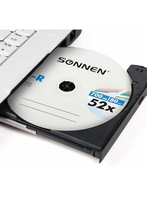 SONNEN Компакт диски CD-R объемом 700Mb, скорость 52x 50 шт, 100 шт, фото 6