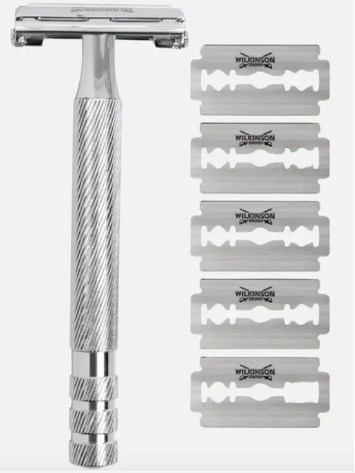 Wilkinson Sword Бритва, станок Т-образный, Premium + 5лезвий, серый, фото 5