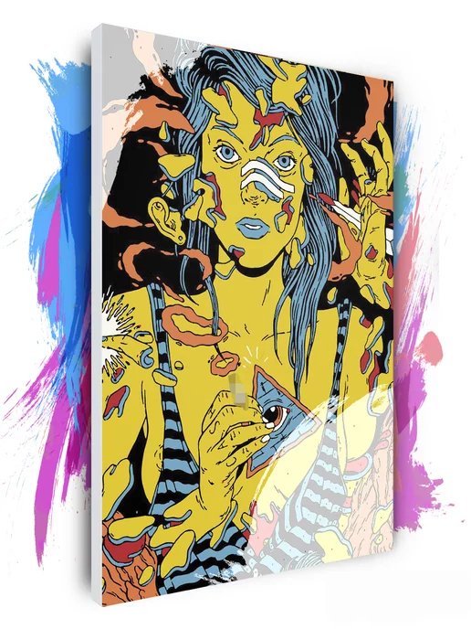КРАСИВО КРАСИМ Психоделический Поп Арт, 40 х 60 см, 40x60 см