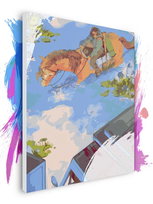 КРАСИВО КРАСИМ The Last of Us - Элли на коне Арт, 40х60 см, 40x60 см