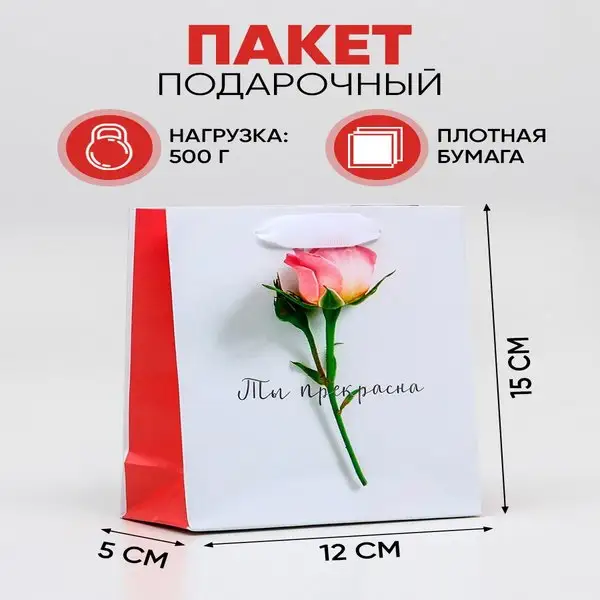 Подарочный пакет ламинированный