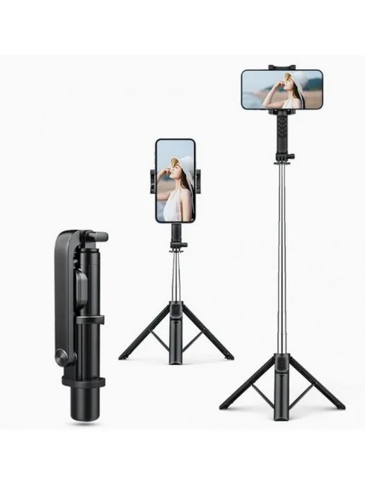 MyPads Селфи палка монопод для всех телефонов и экшн камер, черный, фото 3