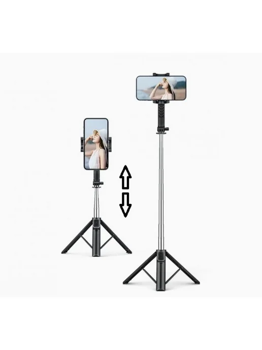 MyPads Селфи палка монопод для всех телефонов и экшн камер, черный, фото 4