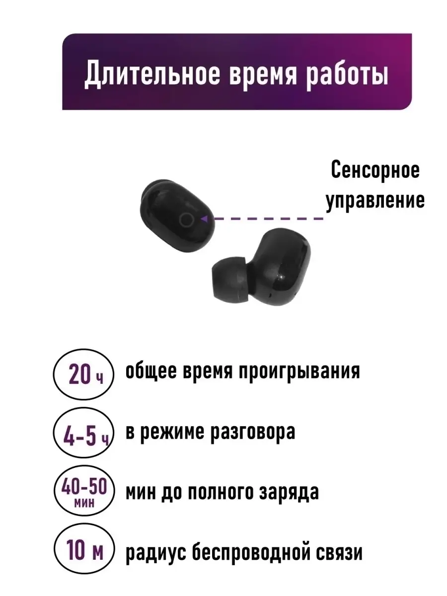 Беспроводные наушники TWS DT-8/Система Bluetooth 5.0/Для  IPHONE/XIAOMI/SAMSUNG/Honor/BQ/Huawei/Nokia TWS 45731398 купить за 593 ₽ в  интернет-магазине Wildberries