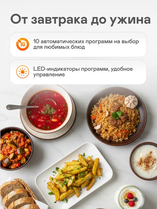 Garlyn Мультиварка MR-Duo 5 (2 чаши по 1,5 литра), 1,5 л, фото 3