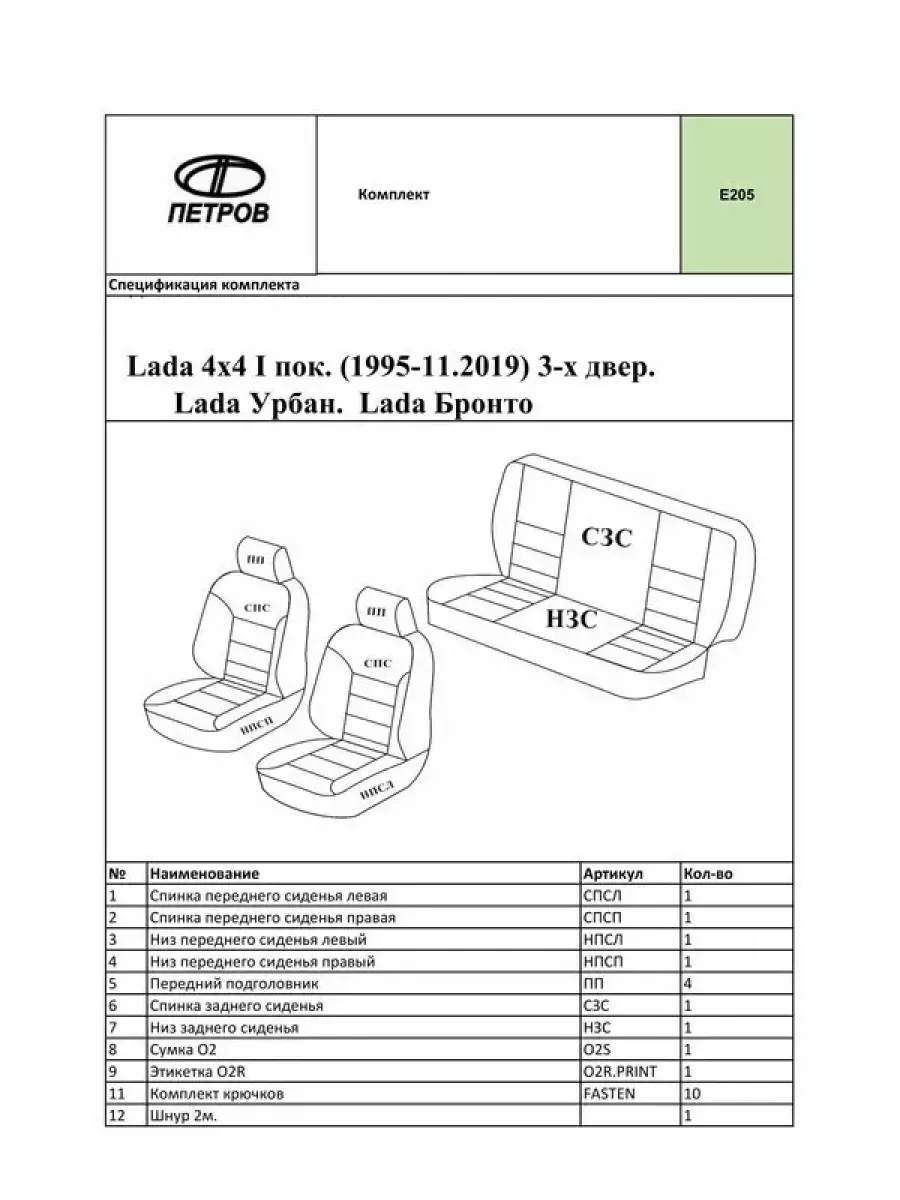 Чехлы на Лада. Нива. 4x4. Трехдверная Petrov 45803490 купить за 5 661 ₽ в  интернет-магазине Wildberries