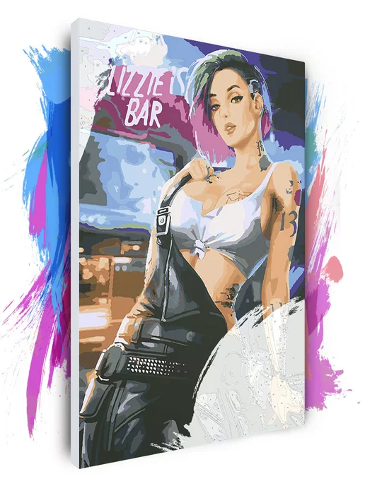 КРАСИВО КРАСИМ Cyberpunk 2077 Джуди Арт, 50х80 см, 50x80 см