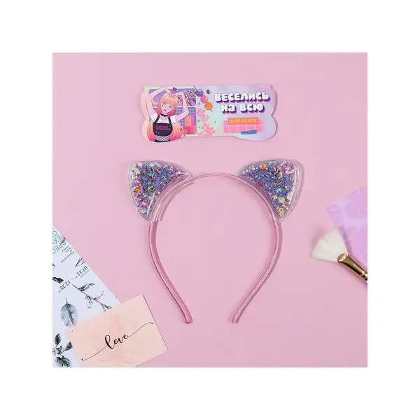 Ободок-ушки с шейкером 'Веселись на всю'