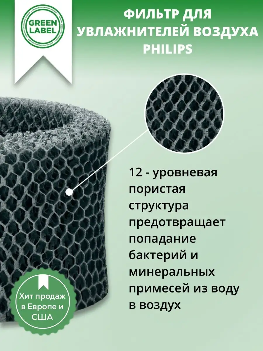 Фильтр для увлажнителя и очистителя воздуха PHILIPS FY2401/30, Grey