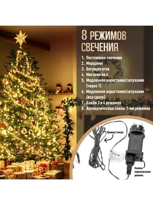 Winter Glade Гирлянда на елку и уличная, вариант, фото 4