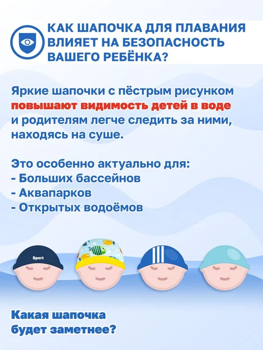 Конопуша Шапочка для плавания детская в бассейн, желтый, фото 8