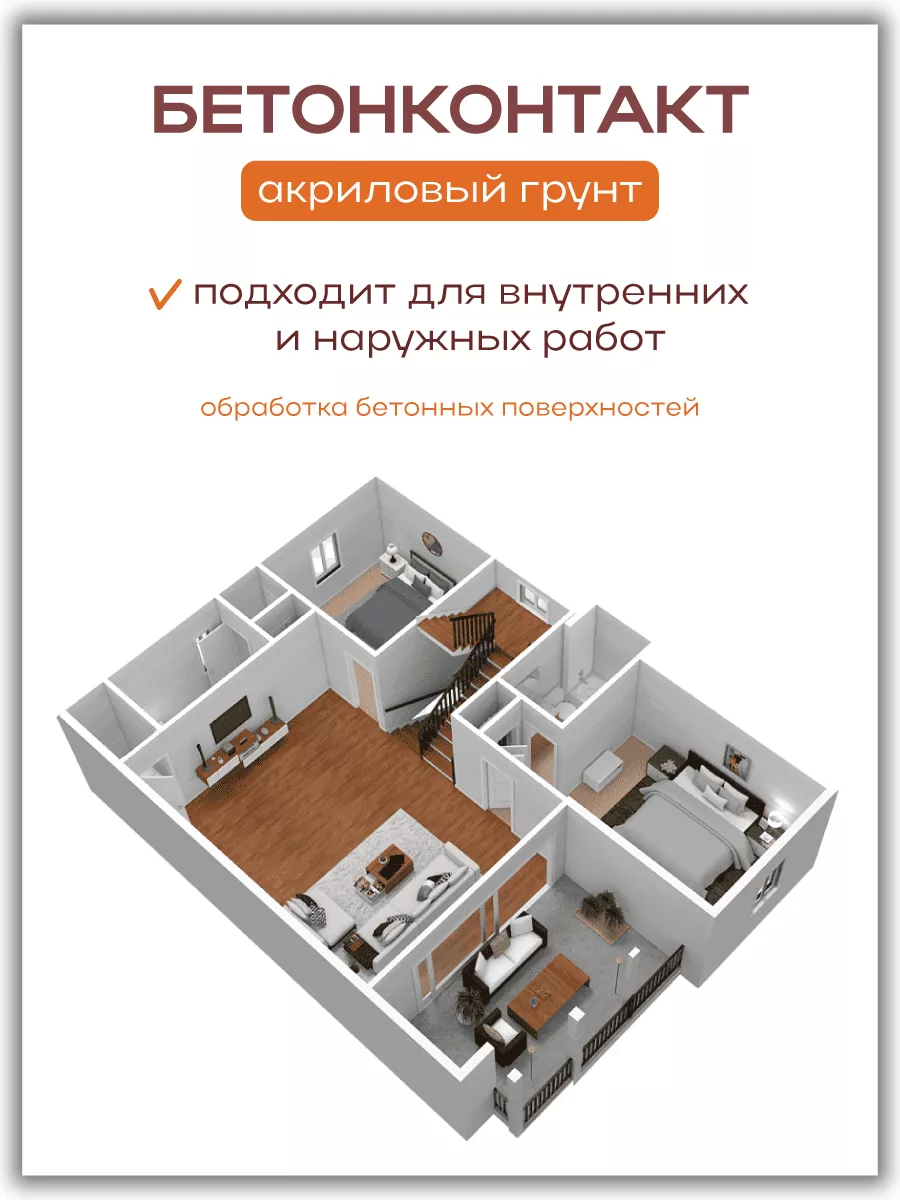 Грунтовка акриловая Бетонконтакт 6кг White_house 45987351 купить за 1 020 ₽  в интернет-магазине Wildberries