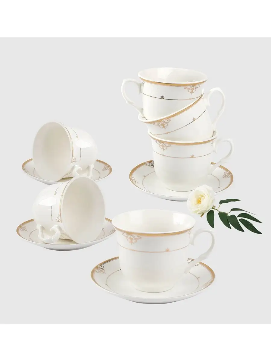 Подарочный чайный сервиз Faye фарфор на 6 персон Arya home collection  46001146 купить в интернет-магазине Wildberries