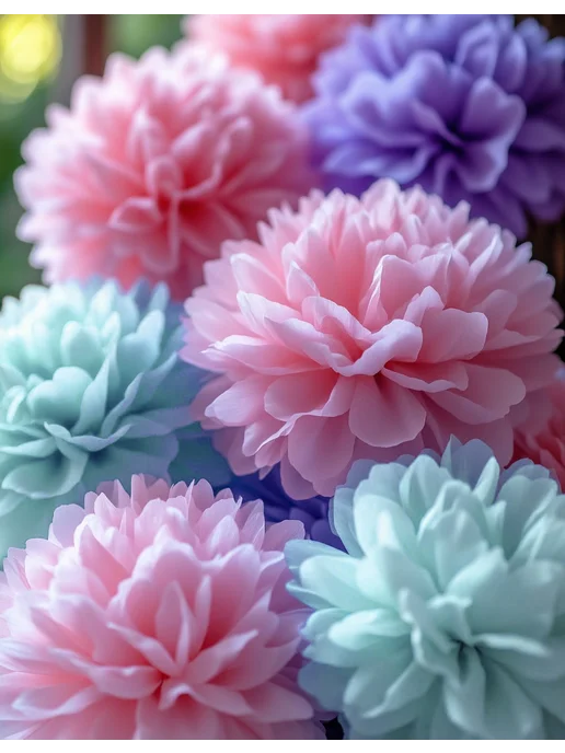 Happy poms Бумажные помпоны для праздника 35см, 25см, в наборе 6 шт, 6 шт, фото 7