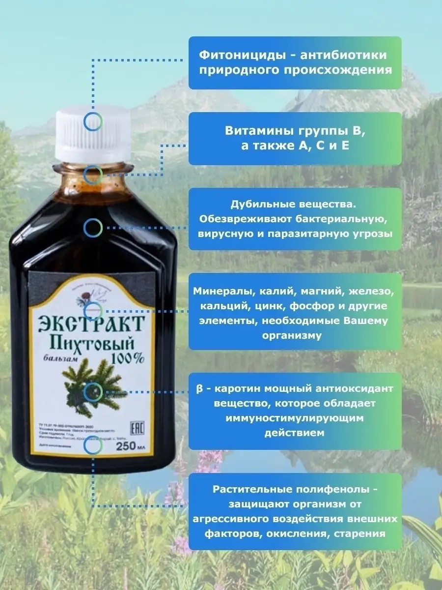 Экстракт пихтовый хвойный от кашля 250 мл Таежная продукция России 46023353  купить в интернет-магазине Wildberries