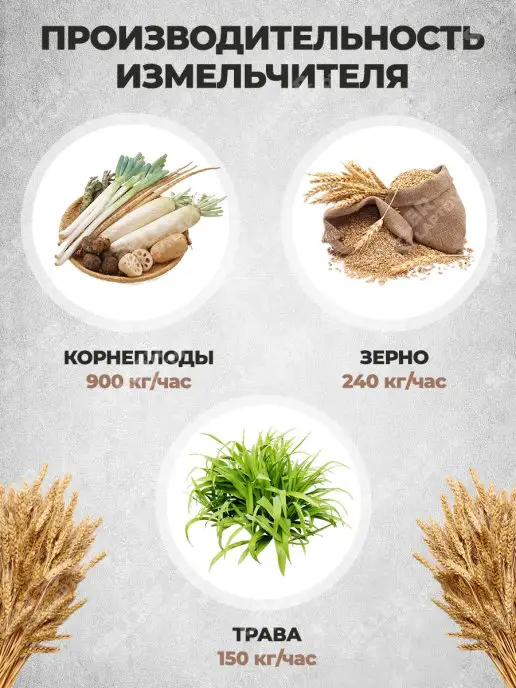 ВИХРЬ Измельчитель садовый для кормов, зерна, травы ИК 3 в 1, вариант, фото 3