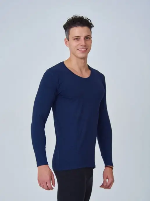 PREMIUM UNDERWEAR Термолонгслив термобелье спортивное, синий, фото 3