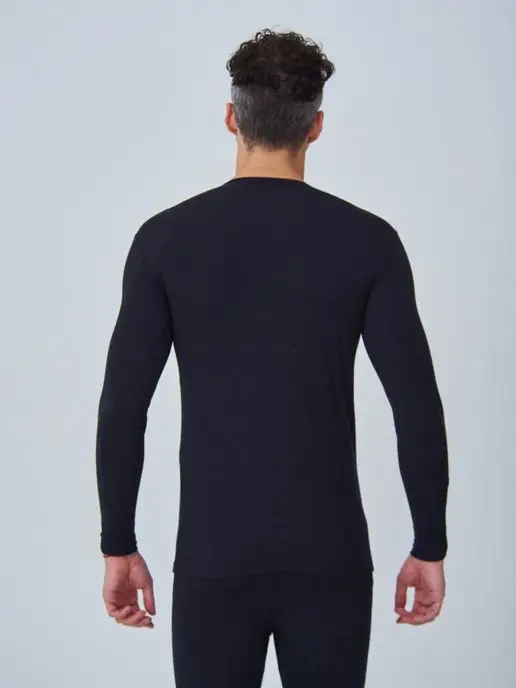 PREMIUM UNDERWEAR Термолонгслив термобелье спортивное, черный, фото 2
