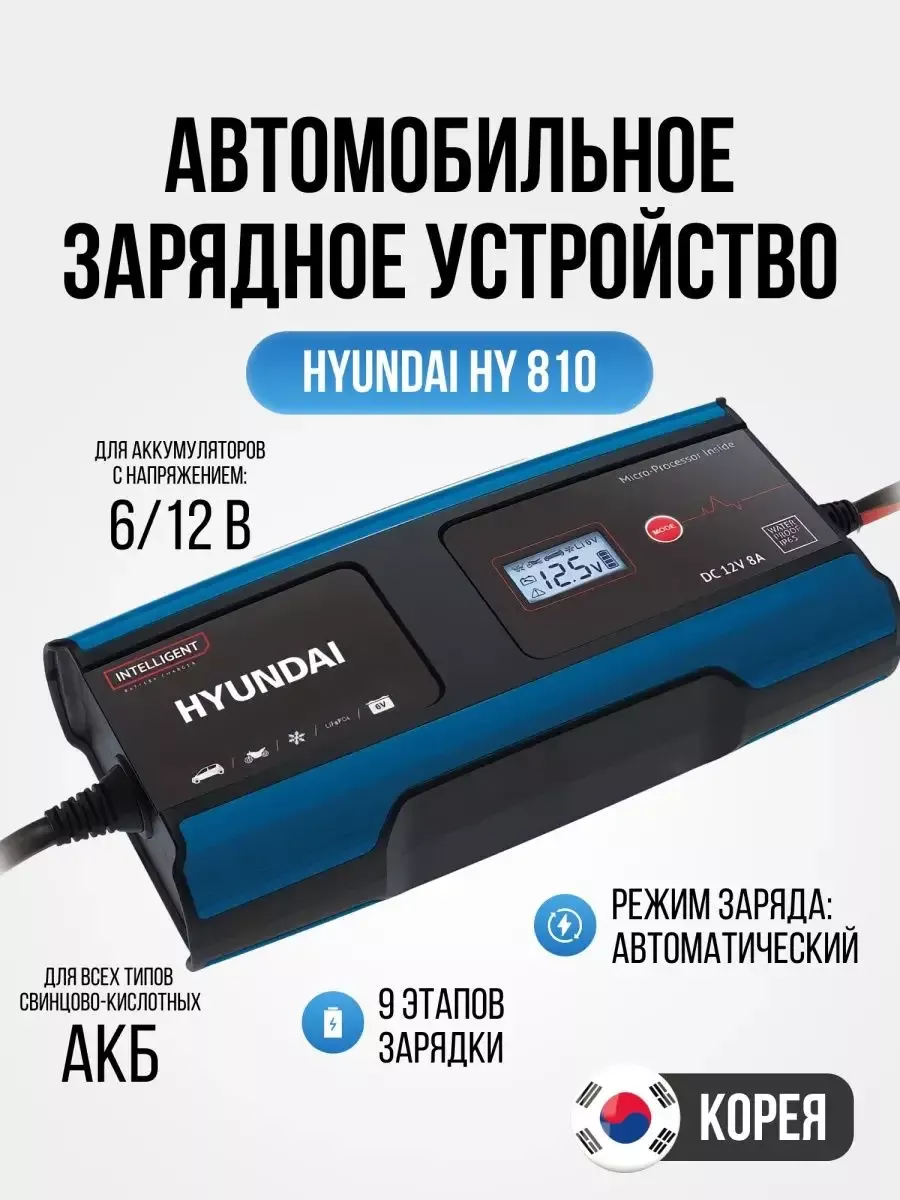 Зарядное устройство Hyundai Hy 810 Hyundai 46227681 купить в  интернет-магазине Wildberries