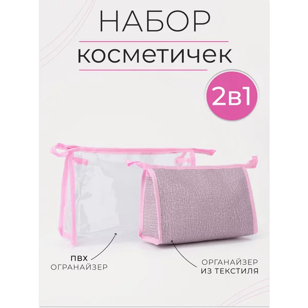 Набор косметичек на молнии