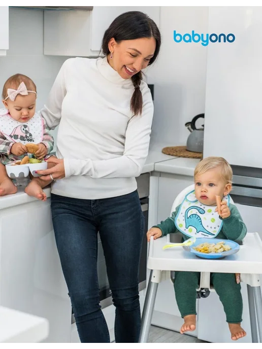 Babyono Ложечка для прикорма силиконовая 6 мес+ Улыбка ребенка, желтый, фото 7