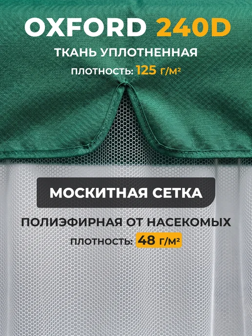 JEONIX Тент-шатер для качелей Мастак премиум (221х143х170см), зеленый, фото 4