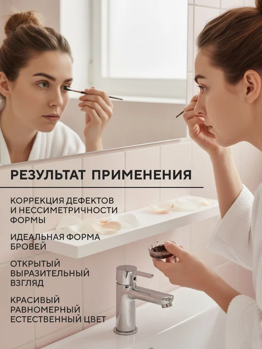 concept Краска для бровей татуаж коричневый, коричневый, фото 3