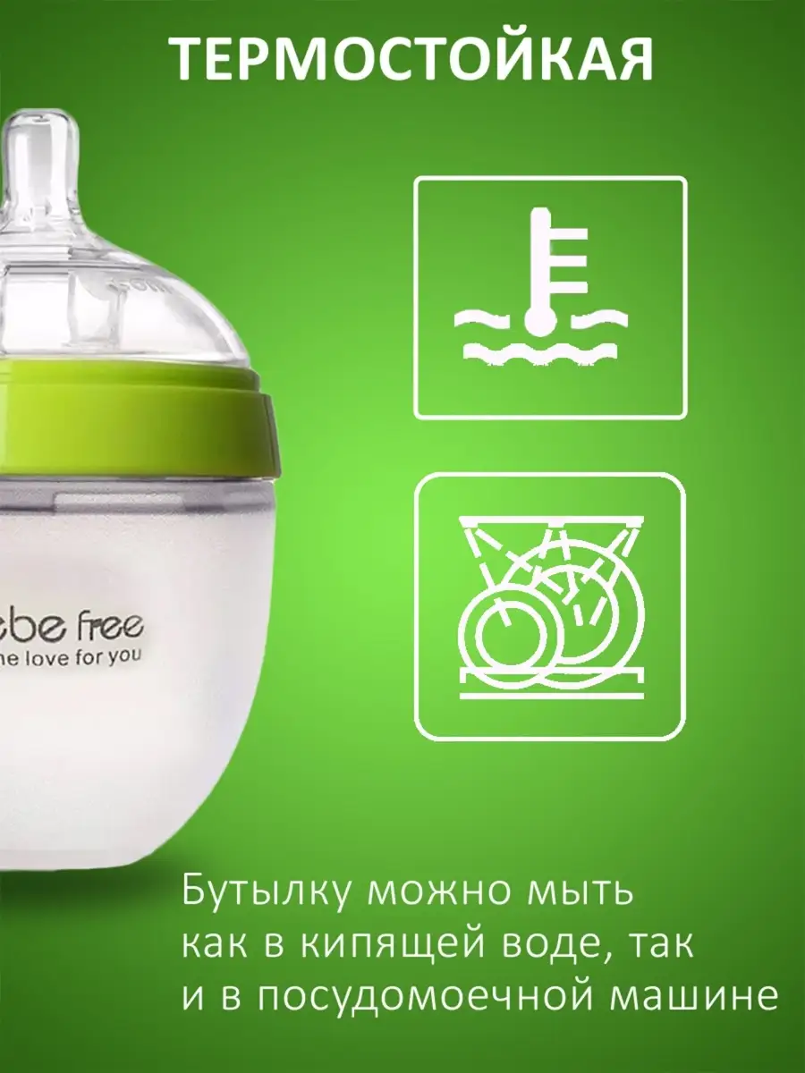 Детская бутылочка для кормления150,250мл bebe free 46294743 купить за 753 ₽  в интернет-магазине Wildberries