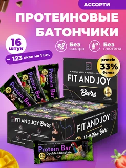 Протеиновые батончики без сахара набор ассорти диетические FIT AND JOY 46439248 купить за 730 ₽ в интернет-магазине Wildberries