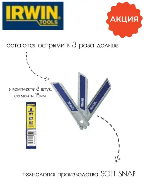 IRWIN Лезвия биметалл с отламывающимися сегментами, вариант