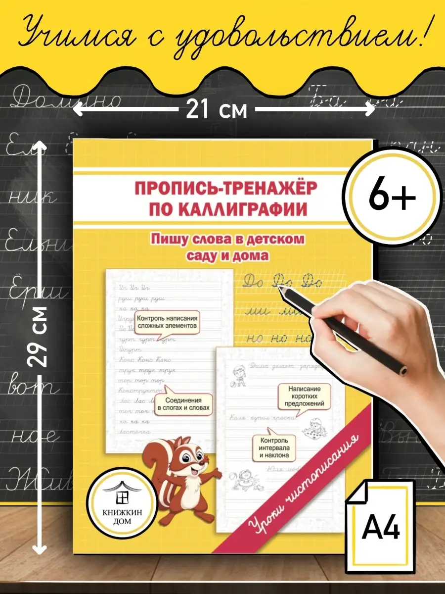 Пропись-тренажер по каллиграфии Книжкин дом 46475467 купить за 152 ₽ в  интернет-магазине Wildberries